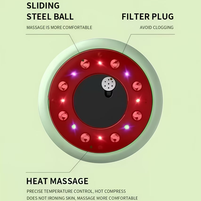 Portabel massageapparat med värme och justerbar intensitet
