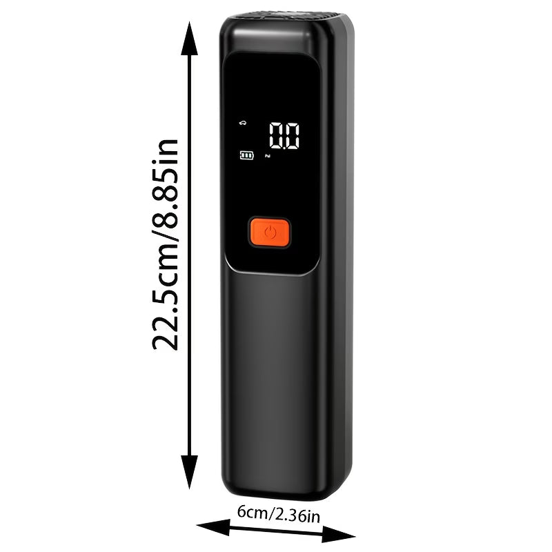 Kompakt luftkompressor 150 PSI med digital LCD, USB-laddning, LED-lampa & automatisk avstängning – för bil, cykel & MC