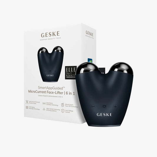 GESKE Microcurrent Face-Lifter 6-i-1 Ansiktsverktyg Svart