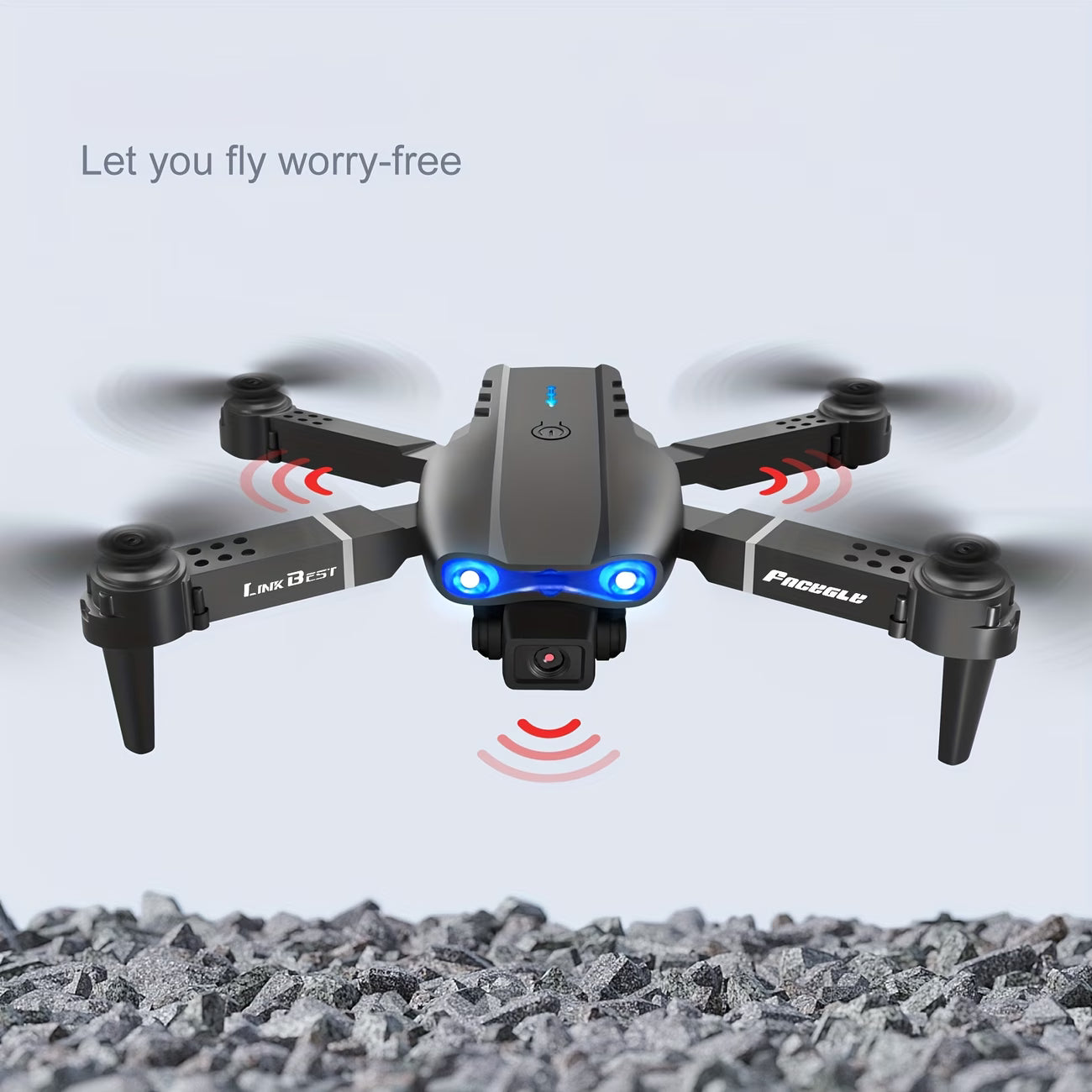 Lättviktsdrönare 92 g med dubbelkamera, 480P, GPS & RC – perfekt för nybörjare, barn & vuxna